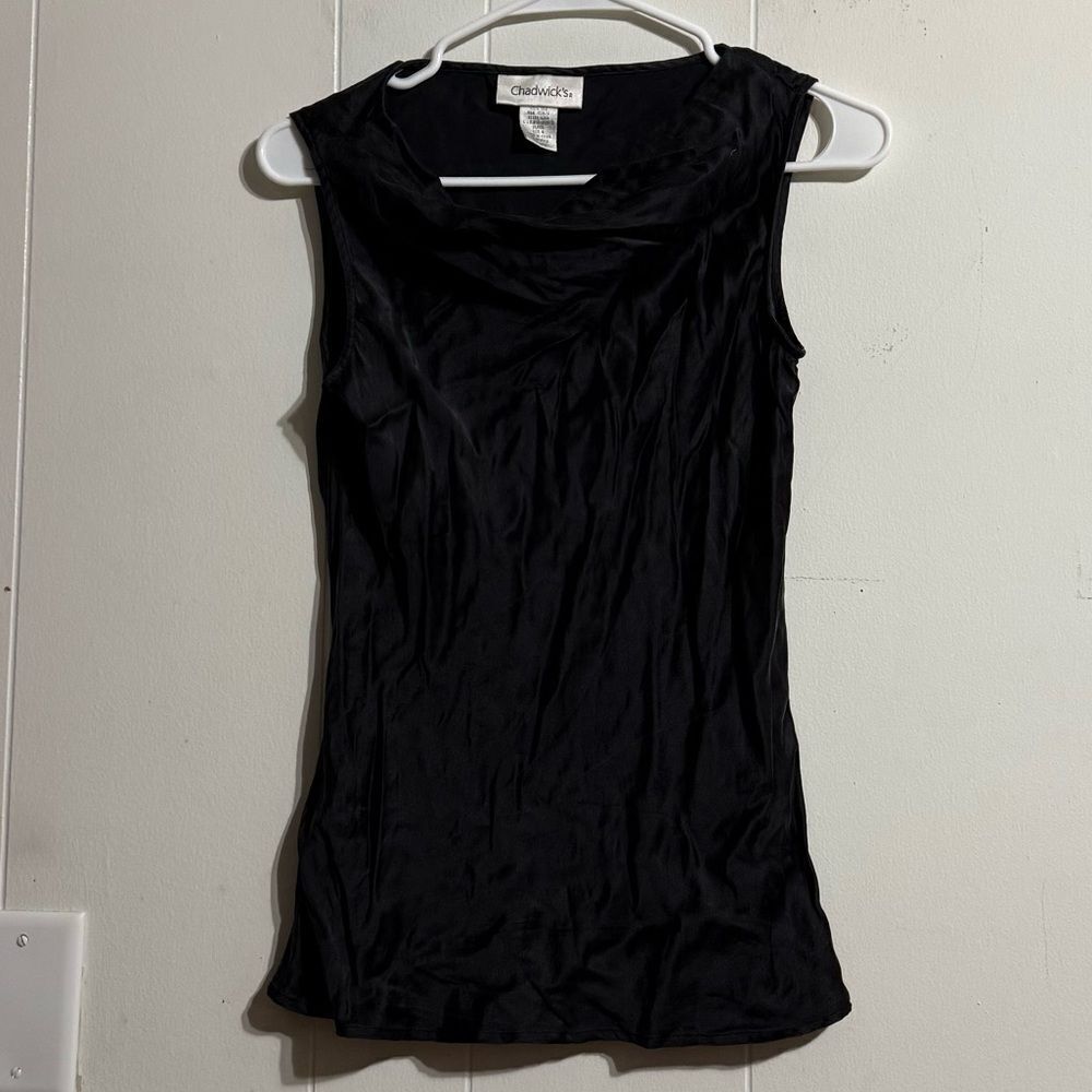 Chadwicks Black Fitted‎ Sleeveless Tank Top